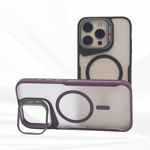 IP 16PRO MAX - Matte Mobile Phone Case with Metal Lens Holder