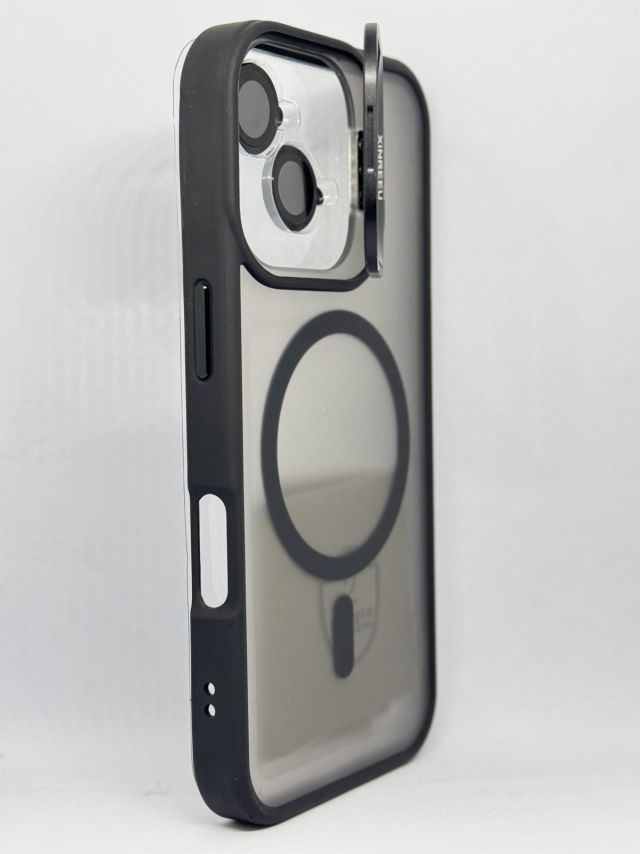 Iphone 16  - Single Stand Holder Lens Protection Magnetic Mobile Cover