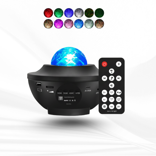 LED Galaxy Projector Light Bluetooth Remote Control Starry Projection Lamp Star Projector Light Star Night Light with Mp3