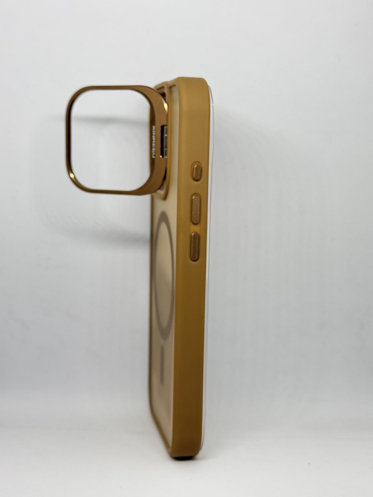 Iphone 16 - Luxury Plating Single Stand Holder Lens Protection Magnetic Mobile Cover
